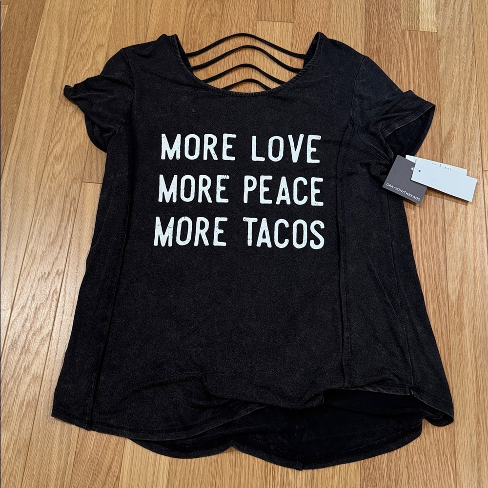Grayson Threads Black Tee with White Tag